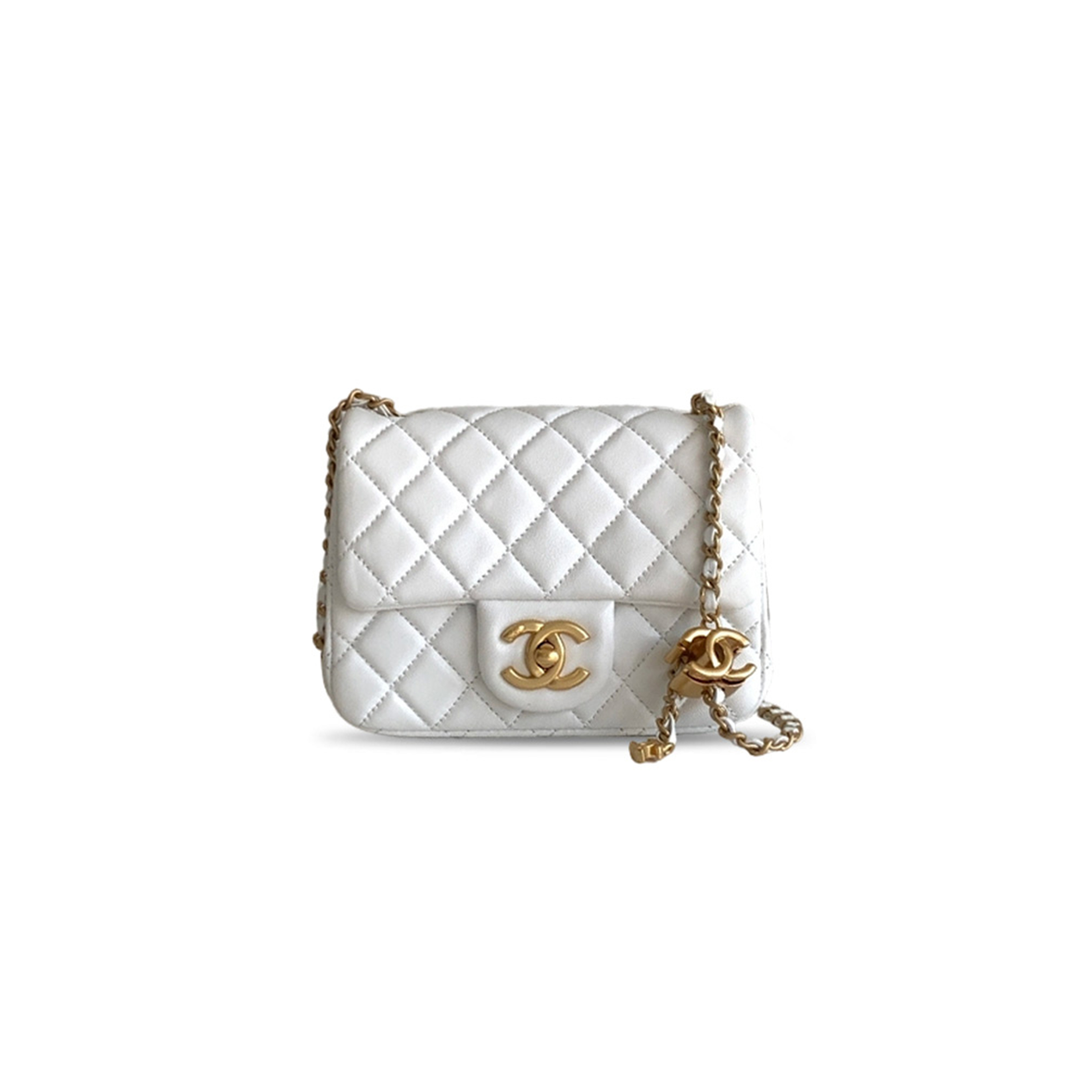 CHANEL MASTER FLAP BAG SHINY LANBSKIN AS5758 (18*13*7cm)
